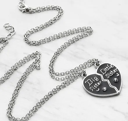 Big sister and little sister Silver Necklace