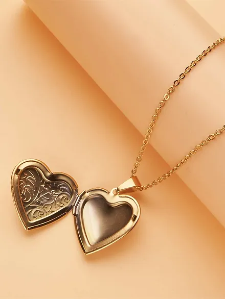 Print Heart Necklace