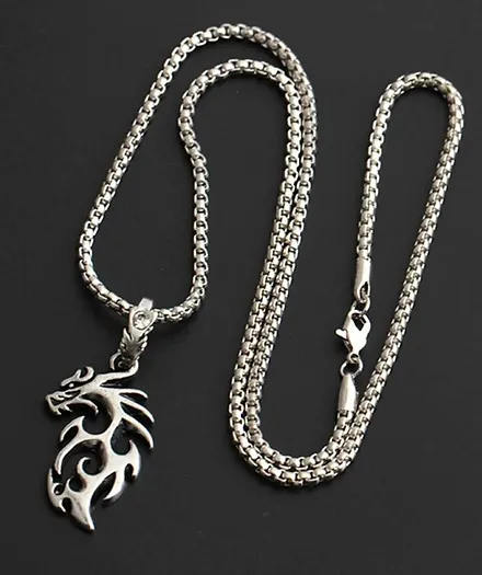 Tribal Stainless Steel Dragon Necklace